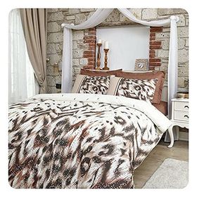 Özdilek Soft Life Saten Pena Bej Çift Kişilik Nevresim Takımı