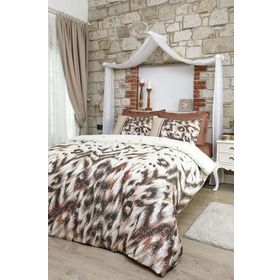 Özdilek Soft Life Saten Pena Bej Çift Kişilik Nevresim Takımı