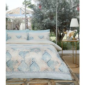 Özdilek Soft Life Saten Piel Mavi Çift Kişilik Nevresim Takımı
