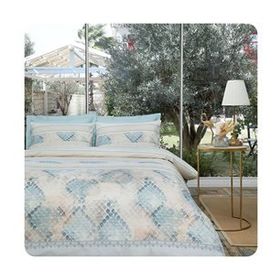 Özdilek Soft Life Saten Piel Mavi Çift Kişilik Nevresim Takımı