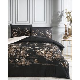 Özdilek Softlife Saten CK Siyah Preto Çift Kişilik Nevresim Takımı