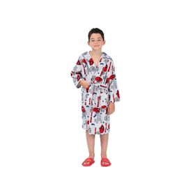 Özdilek Spiderman Wall Disney Lisanslı 9/10 Yaş Kapüşonlu Çocuk Bornozu