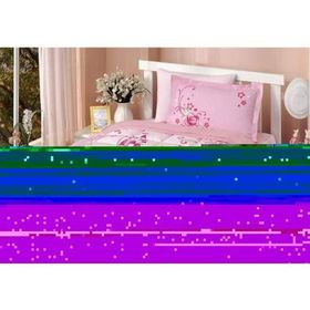 Özdilek Stripe Pembe Çift Kişilik Jakarlı Yatak Örtüsü Takımı