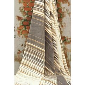Özdilek Striped Pamuklu Bej 150x200 cm Tek Kişilik Battaniye