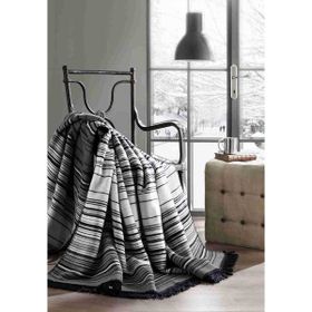 Özdilek Striped Pamuklu Beyaz 100x100 cm Tek Kişilik Battaniye