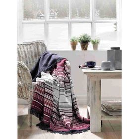 Özdilek Striped Pamuklu Beyaz 100x100 cm Tek Kişilik Battaniye