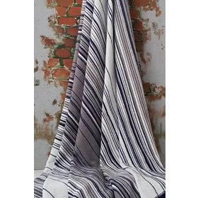 Özdilek Striped Pamuklu Lacivert 150x200 cm Tek Kişilik Battaniye