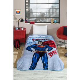 Özdilek Superman Ligting Lisanslı Tek Kişilik 155x215 cm Çocuk Battaniyesi