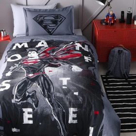 Özdilek Superman Steel Lisanslı Gri Tek Kişilik Nevresim Takımı