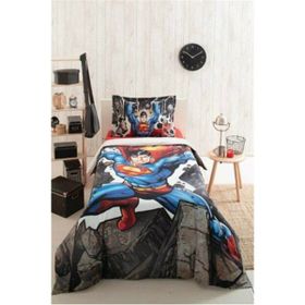 Özdilek Superman Steel Lisanslı Gri Tek Kişilik Nevresim Takımı