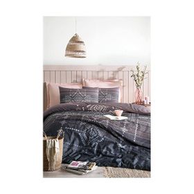 Özdilek Tappeto 200 x 220 cm Çift Kişilik Soft Life Saten Lacivert Nevresim Takımı