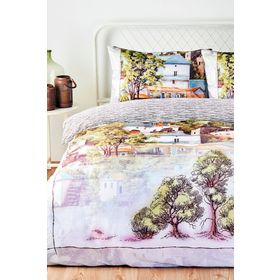 Özdilek Town Soft Life Saten Bej Çift Kişilik Nevresim Takımı