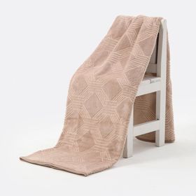 Özdilek Trendy Art Deco Bej Tek Kişilik Battaniye