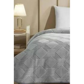 Özdilek Trendy Art Deco Gri Tek Kişilik Battaniye