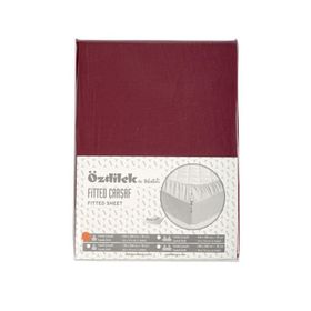 Özdilek Trendy Bordo 100x200 cm Tek Kişilik Fitted Çarşaf