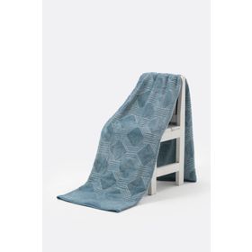 Özdilek Trendy Embos 155x220 cm Art Deco Göl Mavi Tek Kişilik Battaniye