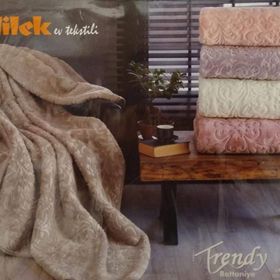 Özdilek Trendy Embos Açık Lila Çift Kişilik Battaniye