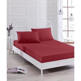 Özdilek Trendy Fitted Bordo 100x200 cm Tek Kişilik Çarşaf Takımı