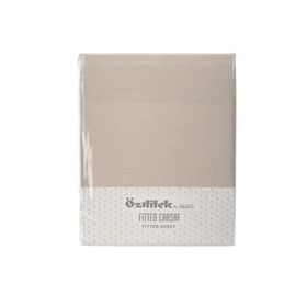 Özdilek Trendy Fitted Ranforce Bej 100x200 cm Tek Kişilik Çarşaf