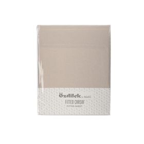 Özdilek Trendy Fitted Ranforce Bej 100x200 cm Tek Kişilik Çarşaf