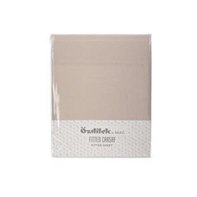 Özdilek Trendy Fitted Ranforce Bej 100x200 cm Tek Kişilik Çarşaf