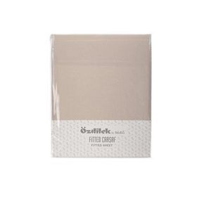 Özdilek Trendy Fitted Ranforce Bej 100x200 cm Tek Kişilik Çarşaf