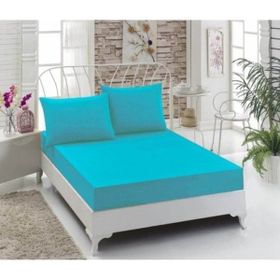 Özdilek Trendy Fitted Turkuaz 100x200 cm Tek Kişilik Çarşaf Takımı