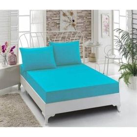 Özdilek Trendy Fitted Turkuaz 100x200 cm Tek Kişilik Çarşaf Takımı