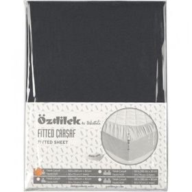 Özdilek Trendy Fitted Yastıklı Ranforce Antrasit 160x200 cm Çarşaf