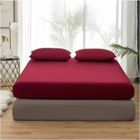 Özdilek Trendy Fitted Yastıklı Ranforce Bordo 100x200 cm Tek Kişilik Çarşaf