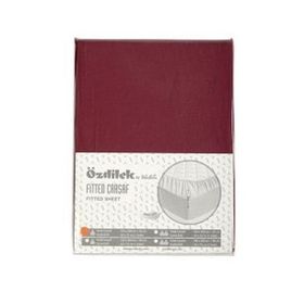Özdilek Trendy Fitted Yastıklı Ranforce Bordo 100x200 cm Tek Kişilik Çarşaf