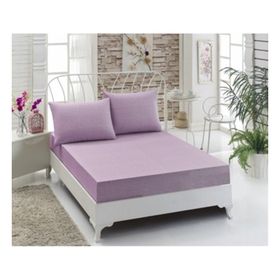 Özdilek Trendy Fitted Yastıklı Ranforce Leylak 100x200 cm Çarşaf Seti