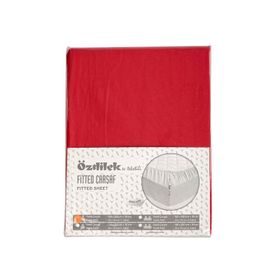 Özdilek Trendy Yastıklı Ranforce Kırmızı 100x200 cm Fitted Çarşaf