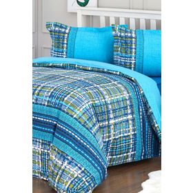 Özdilek Tweed - Ranforce 160 x 220 cm Turkuaz Tek Kişilik Nevresim Takımı