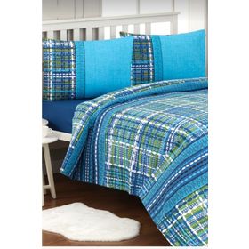 Özdilek Tweed - Ranforce 160 x 220 cm Turkuaz Tek Kişilik Nevresim Takımı