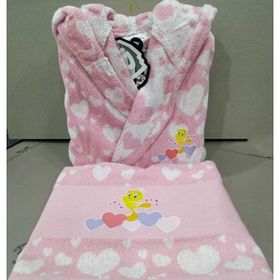 Özdilek Tweety Heart Free Pembe Set Çocuk Bornoz Seti