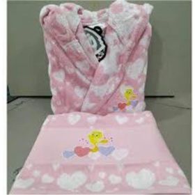 Özdilek Tweety Heart Free Pembe Set Çocuk Bornoz Seti