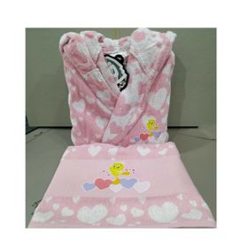 Özdilek Tweety Heart Pembe Çocuk Bornozu Seti