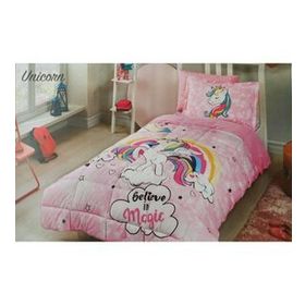 Özdilek Unicorn Lisanslı Pembe Tek Kişilik Uyku Seti