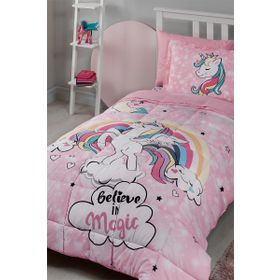 Özdilek Unicorn Lisanslı Pembe Tek Kişilik Uyku Seti