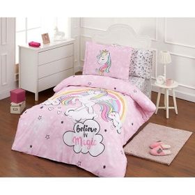Özdilek Unicorn Ranforce Pembe Tek Kişilik Nevresim Takımı Seti