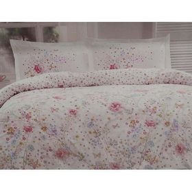 Özdilek Vısterya Beyaz Ranforce Çift Kişilik Nevresim Takımı