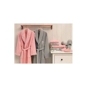 Özdilek Wedding Gri Pudra Aile Bornoz Takımı