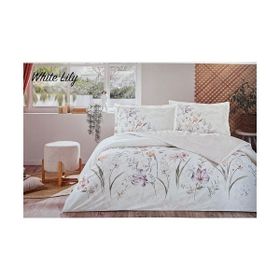 Özdilek White Lily Lila Kahve 160 x 220 cm Tek Kişilik Nevresim Takımı