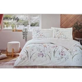 Özdilek White Lily Lila Kahve Tek Kişilik Nevresim Takımı