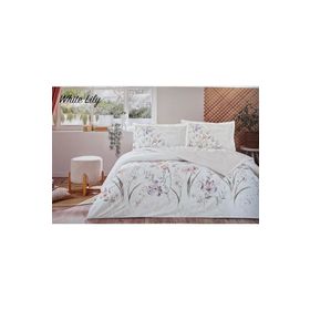 Özdilek White Lily Lila Kahve Tek Kişilik Nevresim Takımı