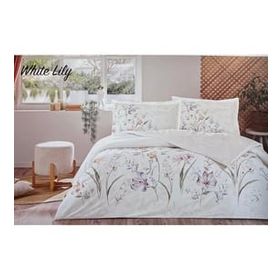 Özdilek White Lily Ranforce Lila Çift Kişilik Nevresim Takımı