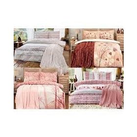 Özdilek Wild Wood Soft Bordo Battaniyeli Çift Kişilik Nevresim