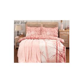 Özdilek Wild Wood Soft Bordo Battaniyeli Çift Kişilik Nevresim