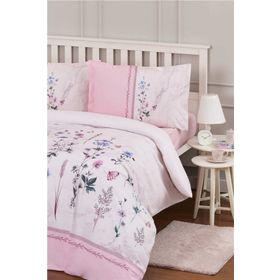 Özdilek Wildly Blooms Pembe Çift Kişilik Nevresim Takımı